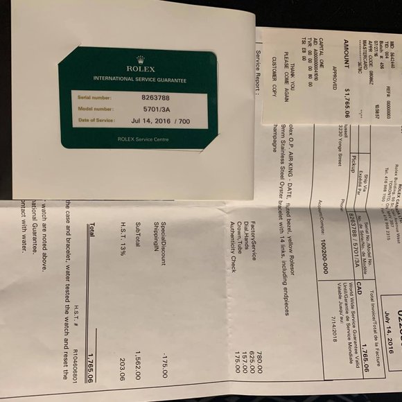 Rolex Air King Date 14k Bezel Model #5701 With Box - Picture 6 of 6